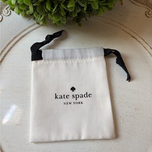 kate spade white and black Logo Drawstring Pouch